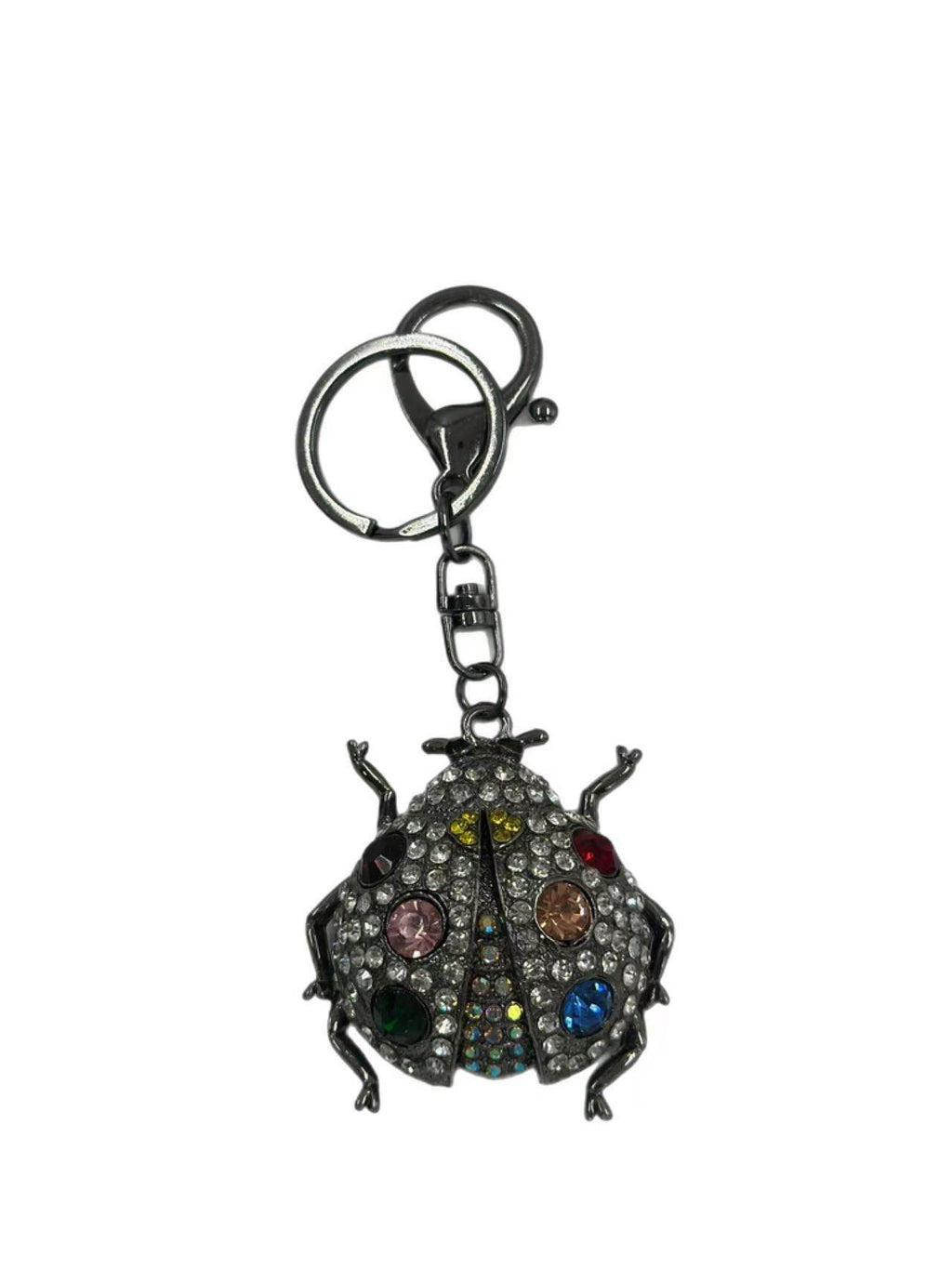 Rhinestone Ladybug Keychain – Multicolor Crystal Insect Bag Charm - MODA ACCESSORIES