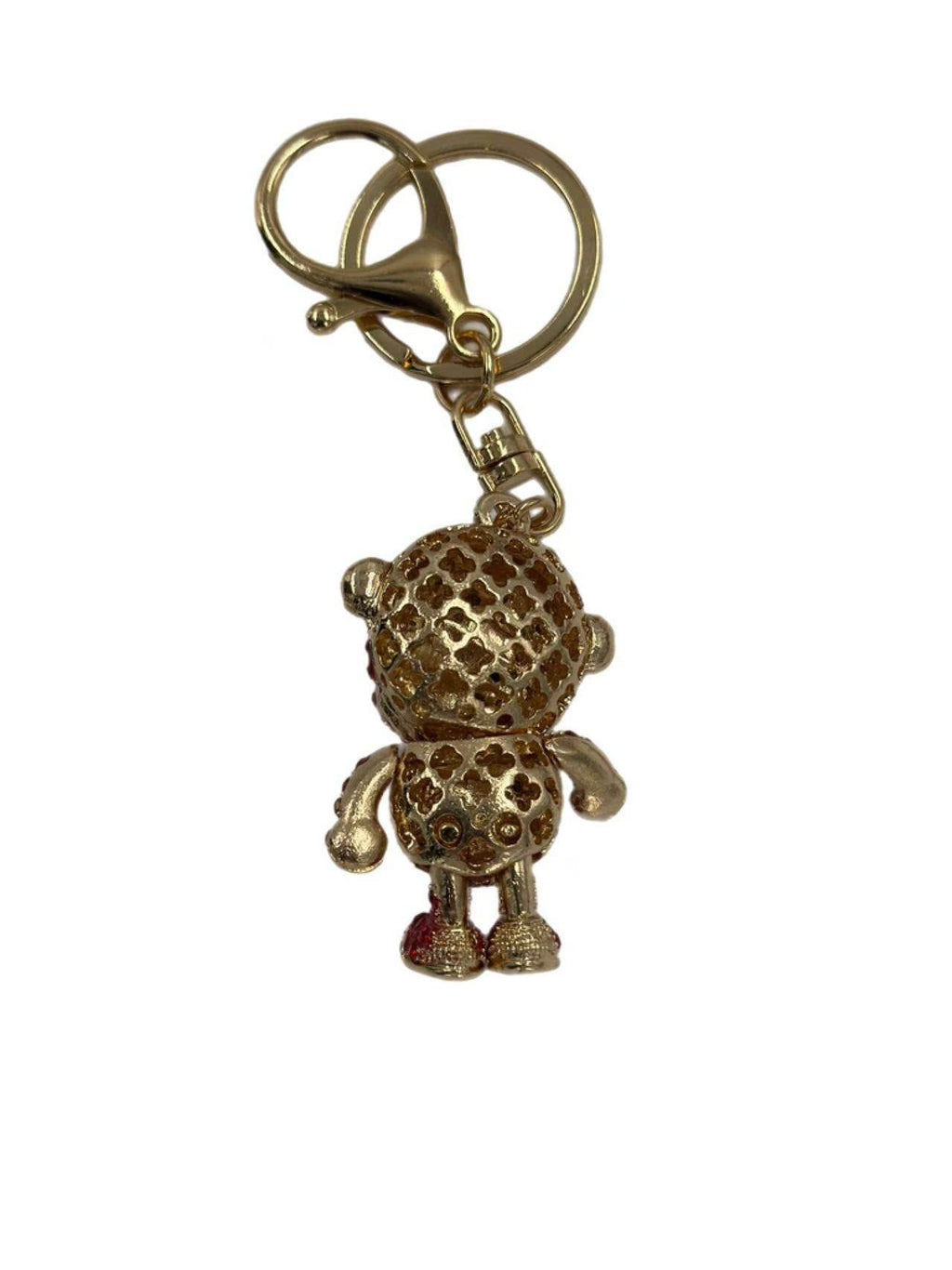 Sparkling Red Monkey Keychain – Cute Crystal Encrusted Animal Bag Charm - MODA ACCESSORIES