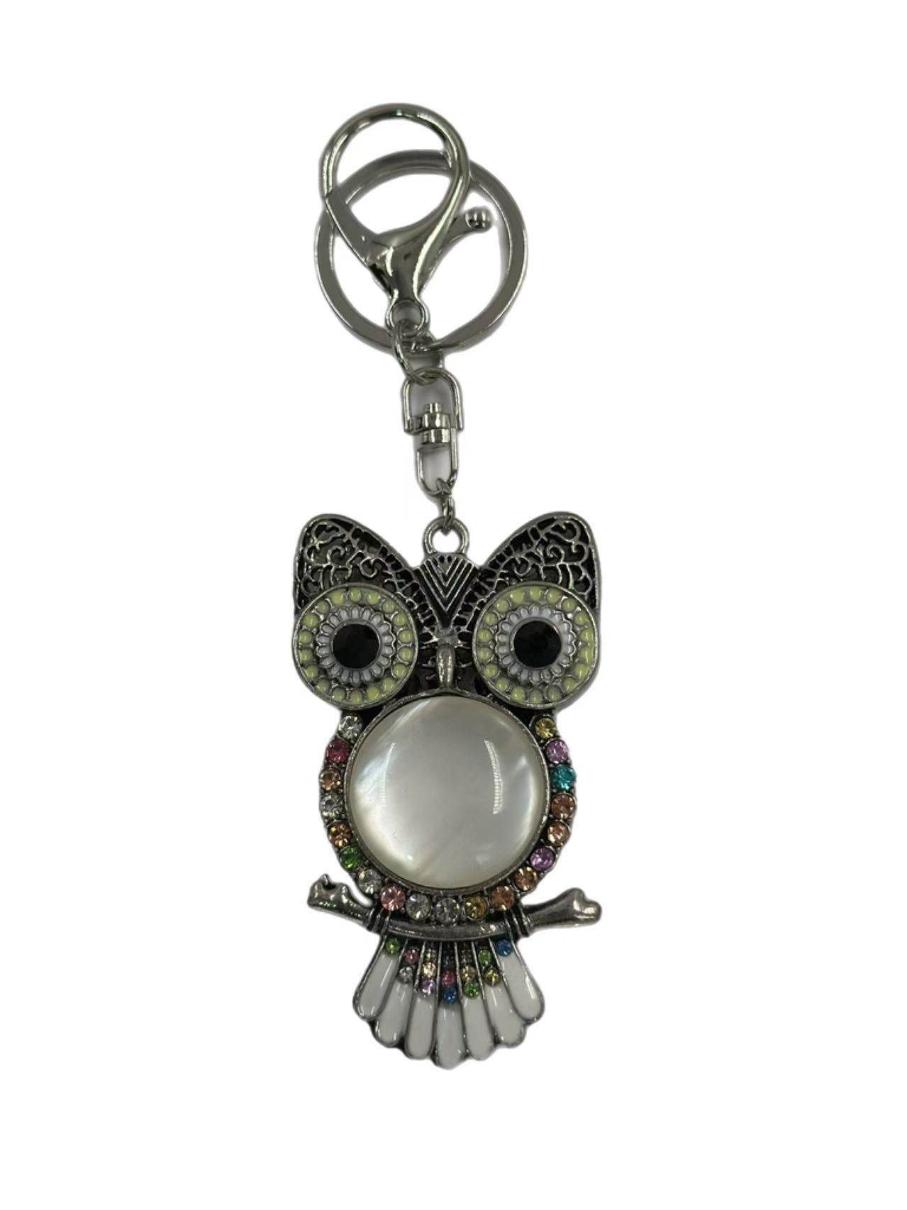 Crystal Owl Keychain – Elegant and Colorful Design - MODA ACCESSORIES