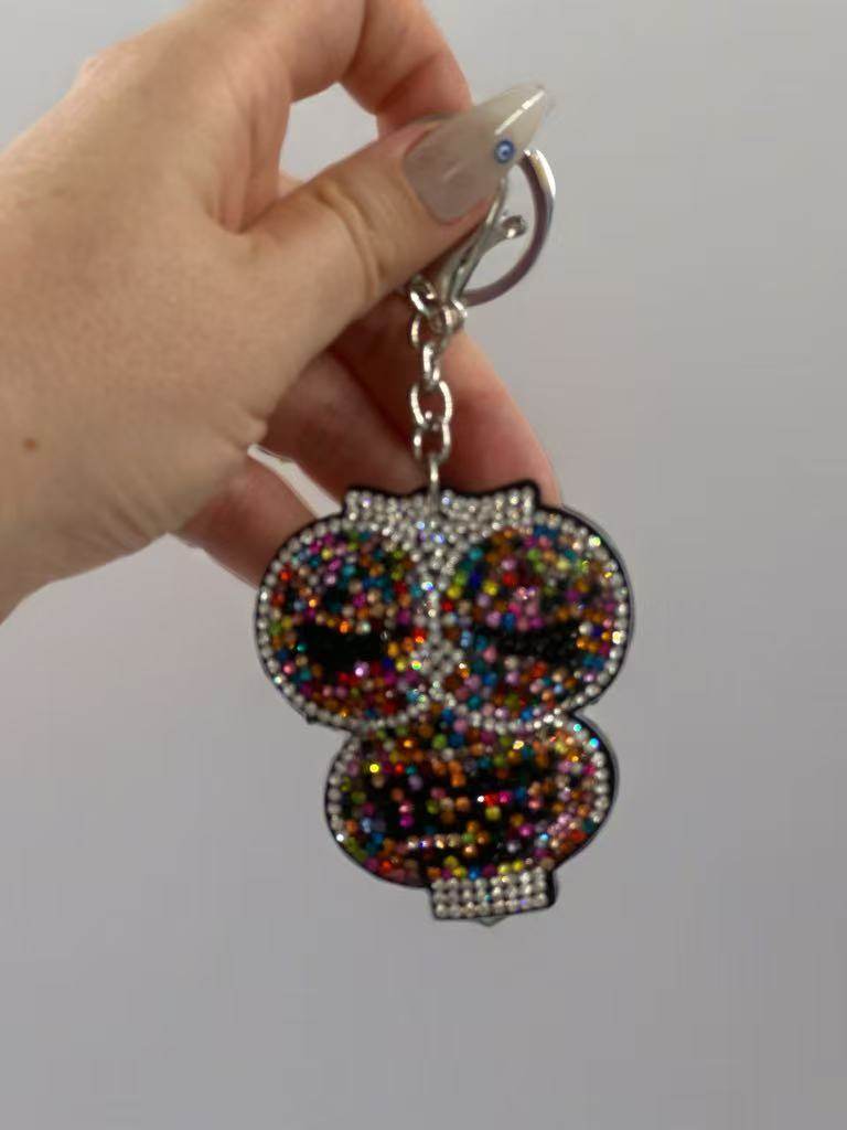 Colorful Crystal Owl Keychain - MODA ACCESSORIES