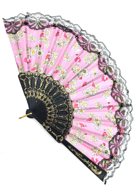 Vintage Çiçekli Dantel Yelpaze
