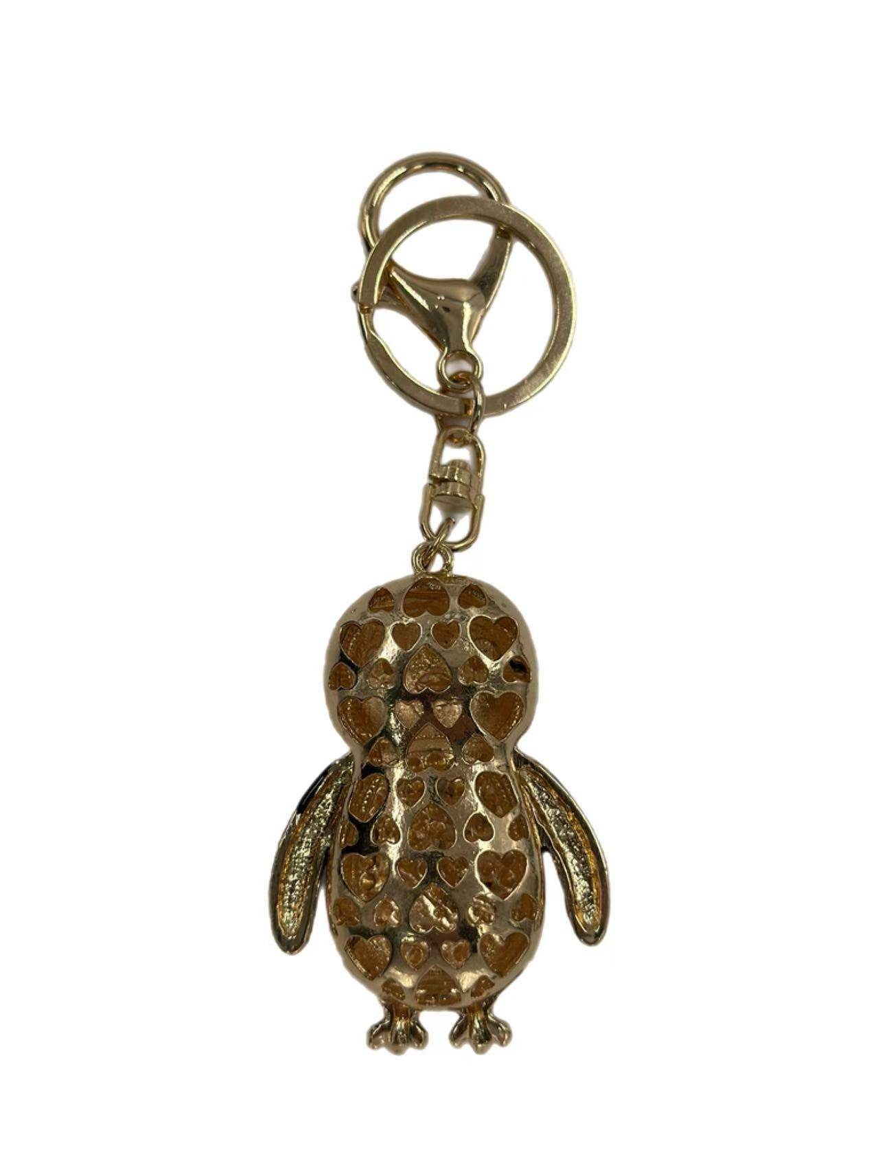 Crystal-Studded Penguin Keychain Charm - MODA ACCESSORIES