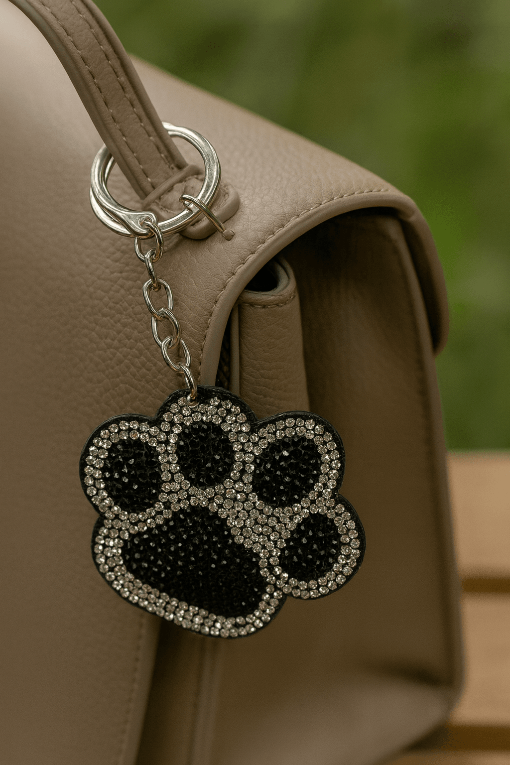 🐾 Crystal Paw Keychain – Sparkling Rhinestone Pet Lover Bag Charm & Key Ring - MODA ACCESSORIES