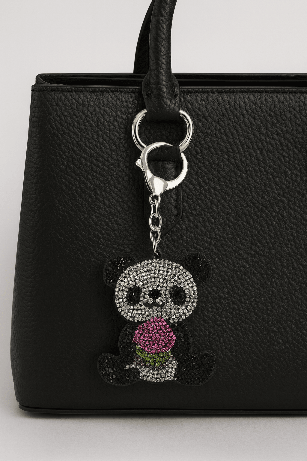 Crystal Panda Keychain with Ice Cream Design - MODA ACCESSORIES