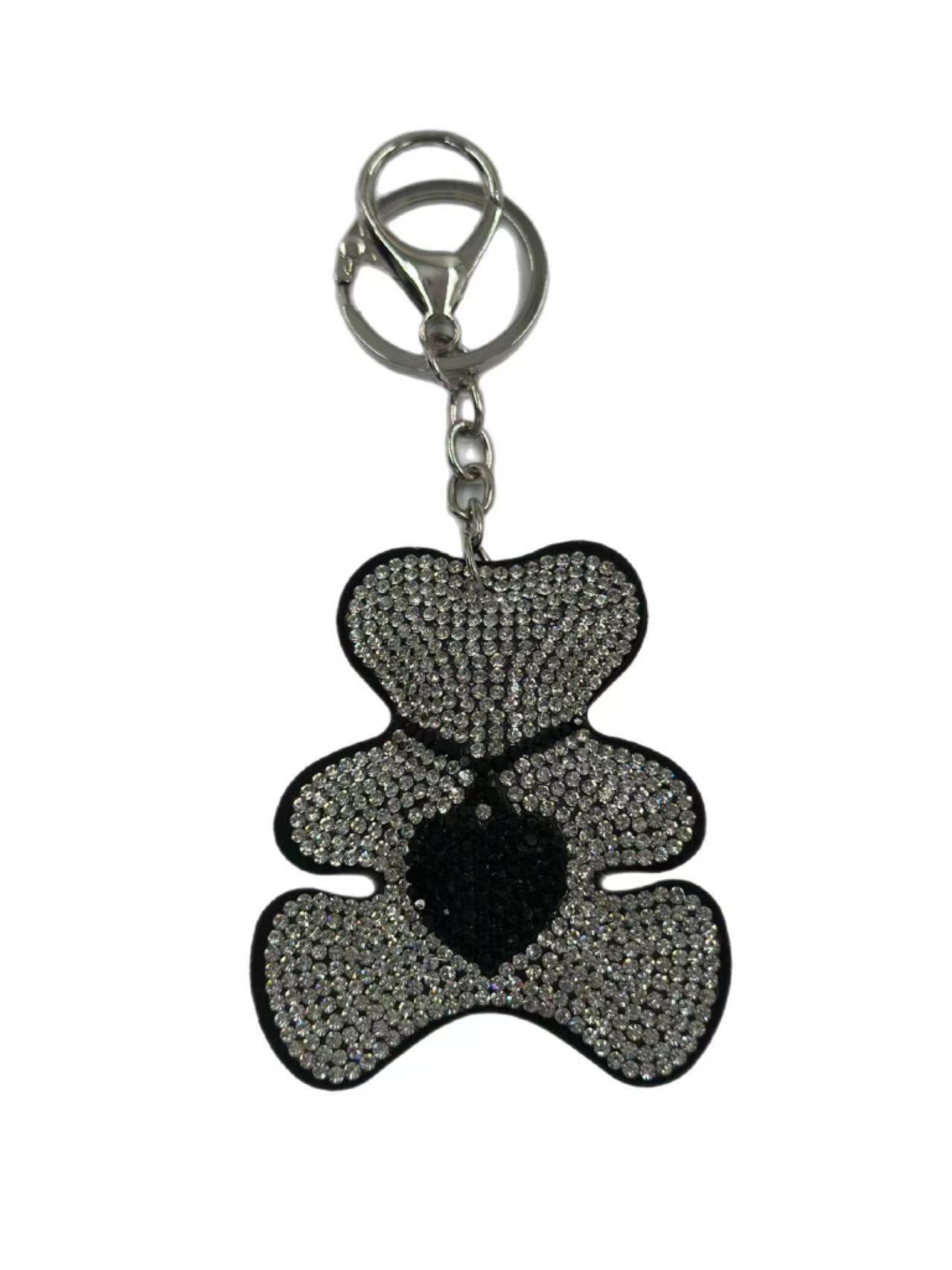Crystal Bear Keychain – Sparkling Rhinestone Teddy Bag Charm & Key Ring - MODA ACCESSORIES