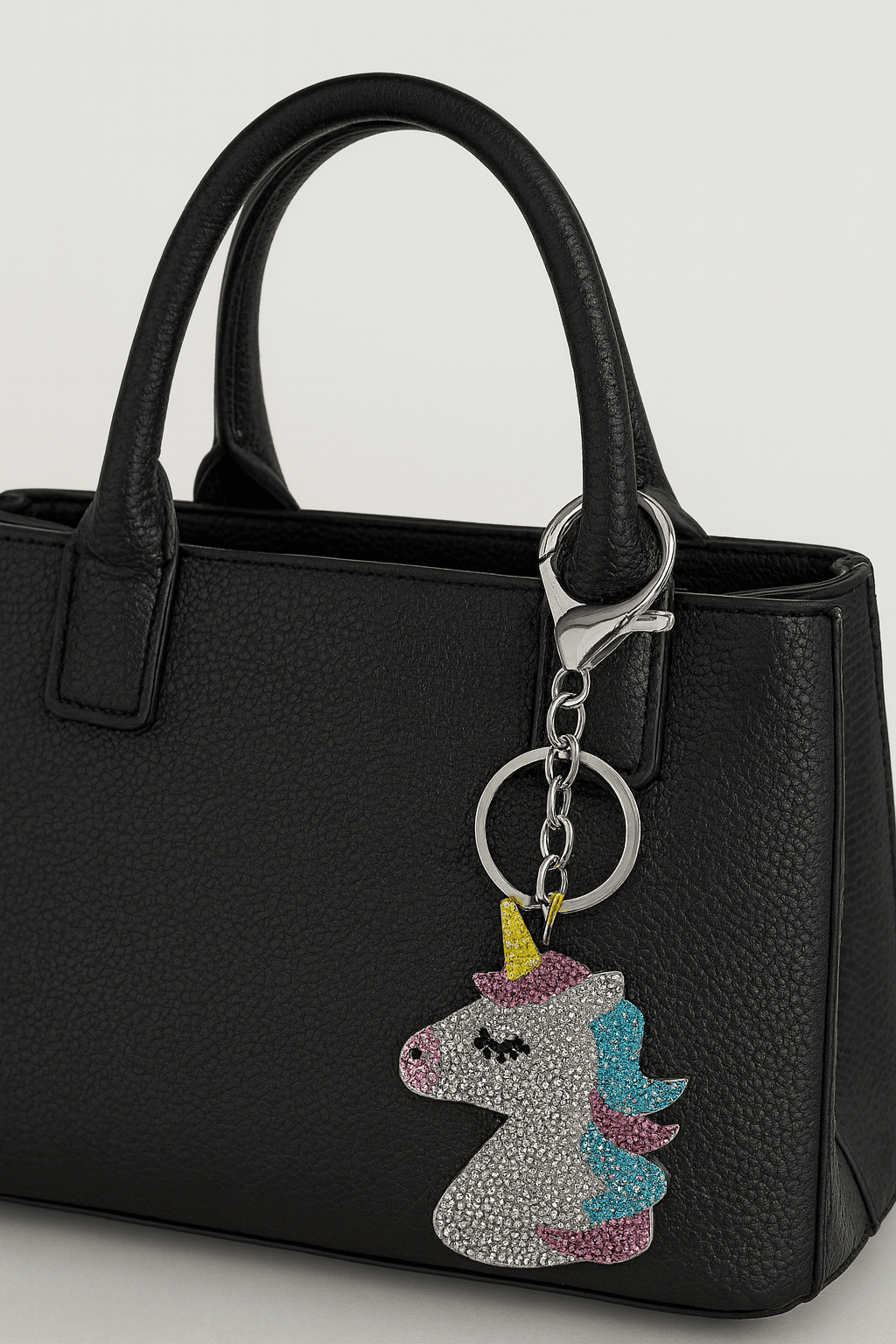 Rhinestone Unicorn Keychain – Sparkly Crystal Horse Pendant Bag Charm - MODA ACCESSORIES