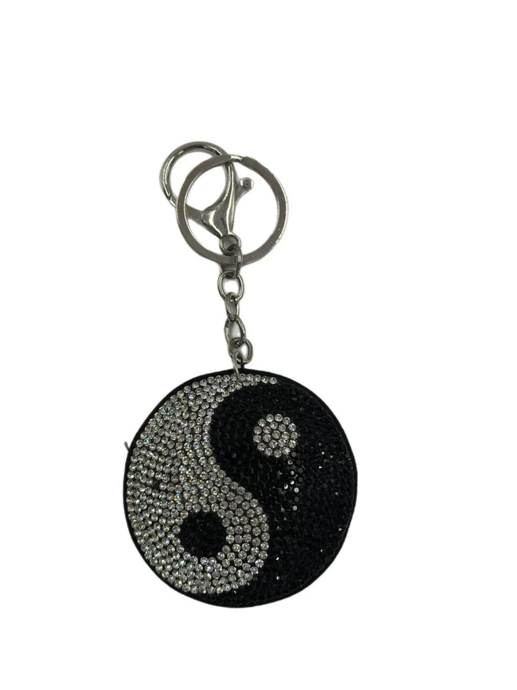 Sparkling Yin Yang Rhinestone Keychain – Black & Silver - MODA ACCESSORIES