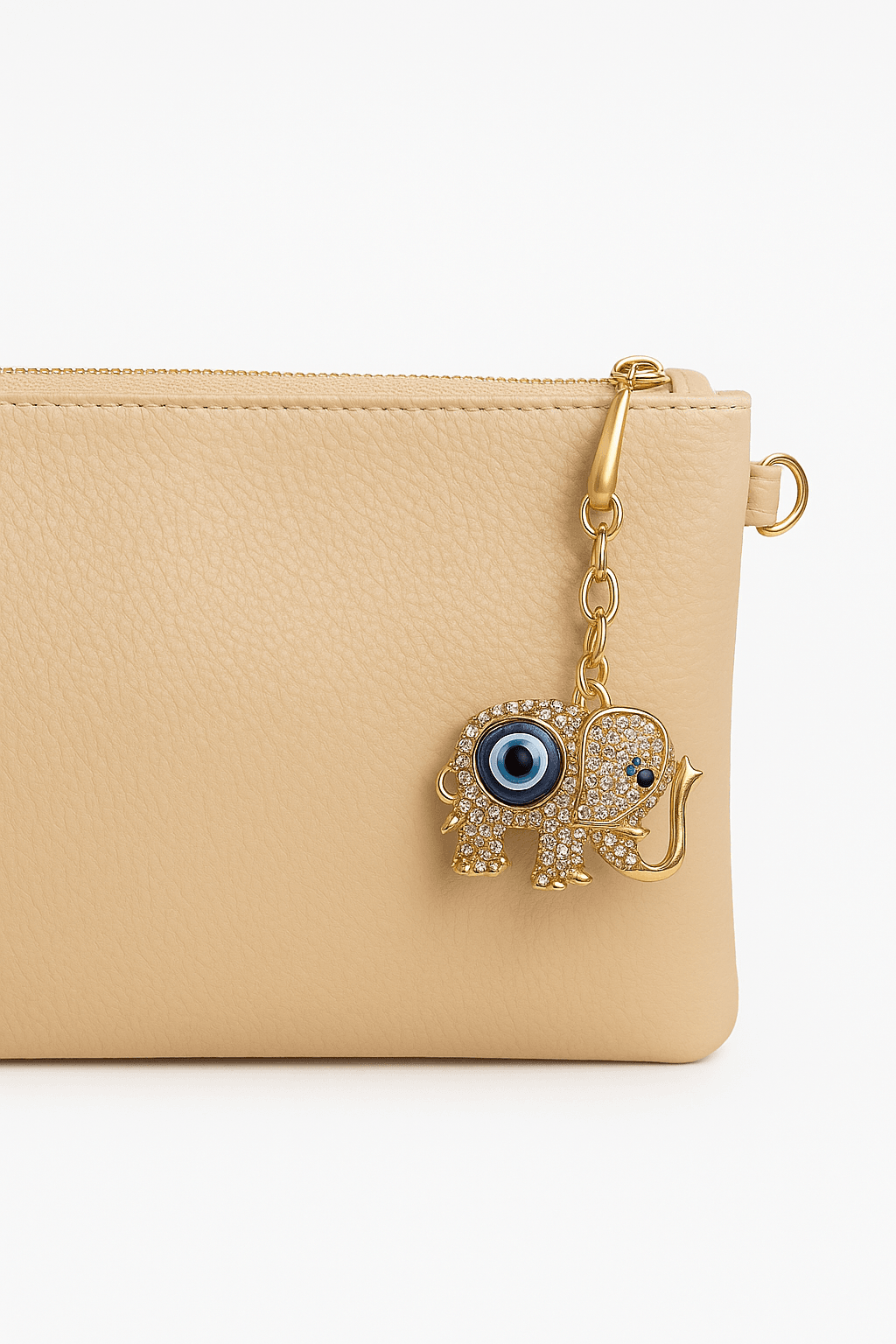 Crystal Elephant Evil Eye Keychain – Lucky Charm & Protection Amulet - MODA ACCESSORIES