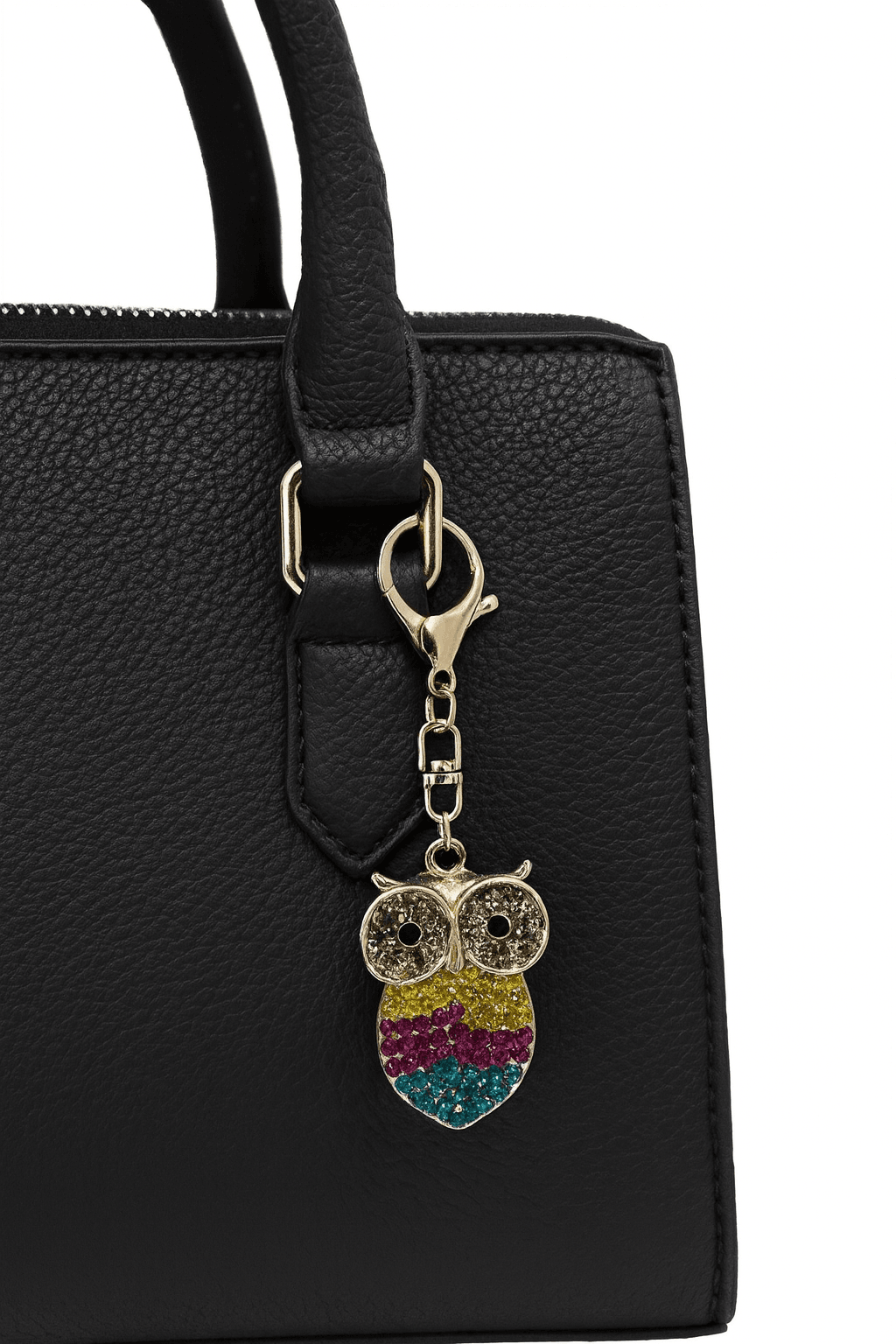 Colorful Crystal Owl Keychain – Sparkling Wisdom Bird Bag Charm - MODA ACCESSORIES