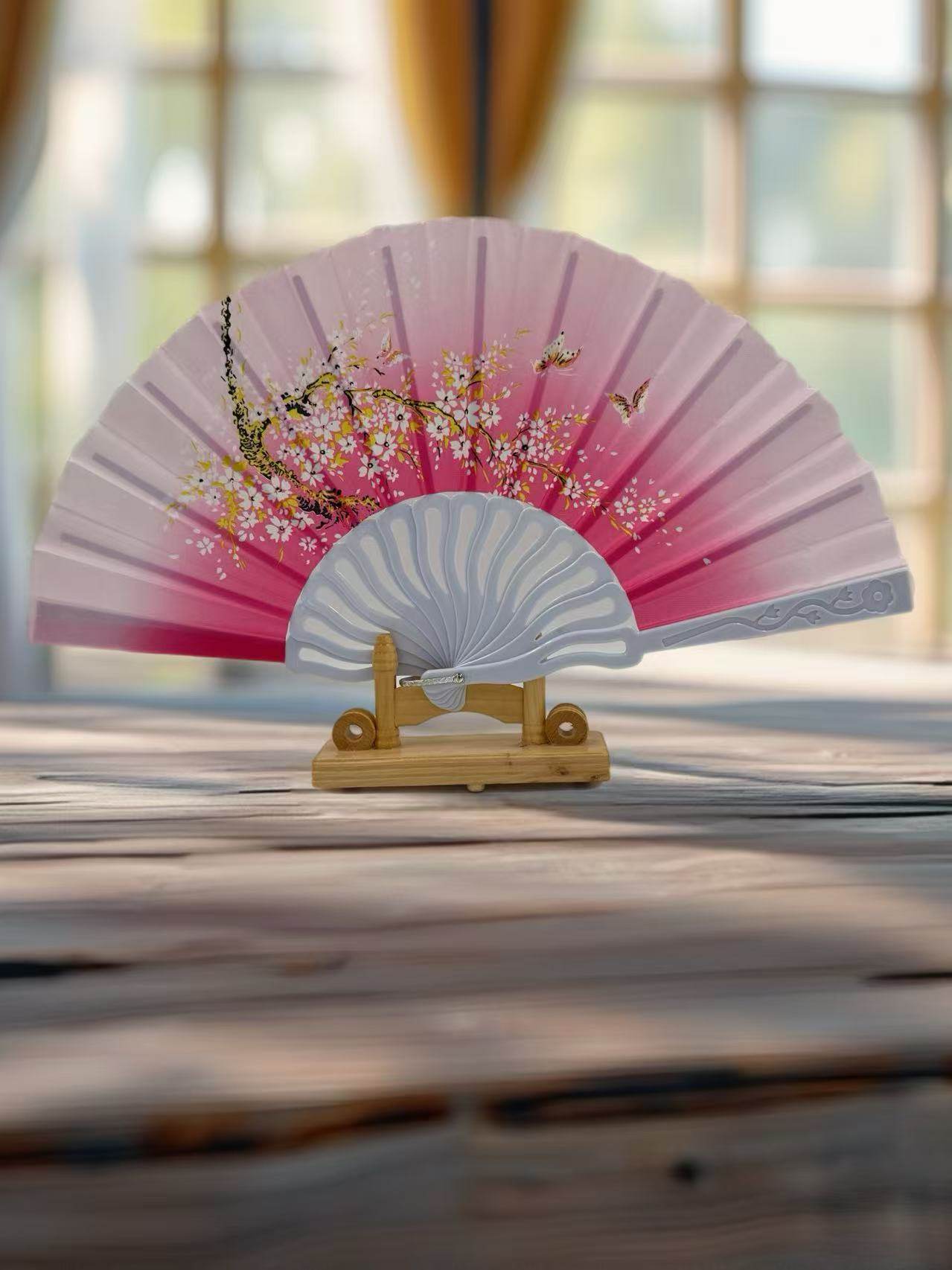 Elegant Floral Hand Fans β Set of 6 Traditional Asian Designs - MODA ACCESSORIES