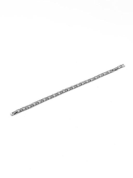 Silver Round Cut Cubic Zirconia Tennis Bracelet – MODA Accessories