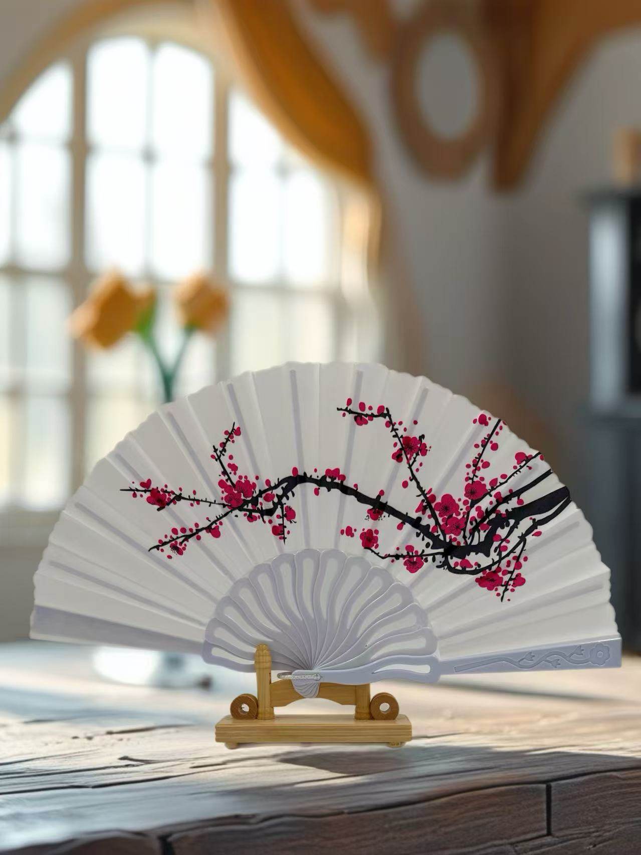 Elegant Floral Hand Fans β Set of 6 Traditional Asian Designs - MODA ACCESSORIES