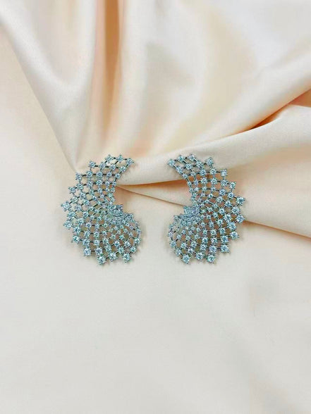 Silver Radiant Spiral Crystal Earrings – MODA Accessories