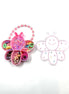 Pink Flower Kids Hair Accessories Organizer Box