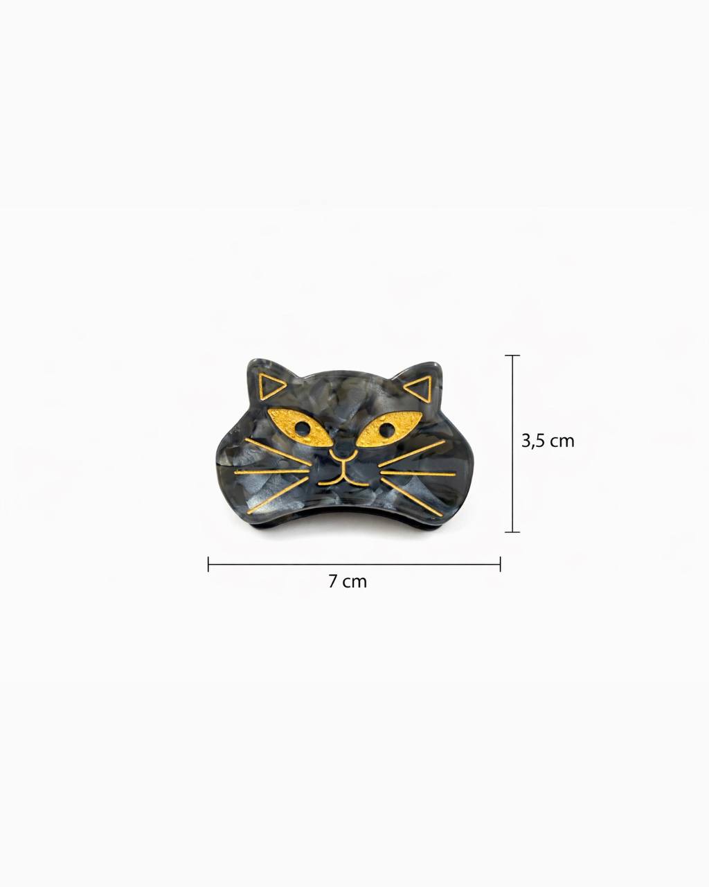 Kedi Şekilli Saç Tokası – Parlak Reçine Sevimli Tasarım