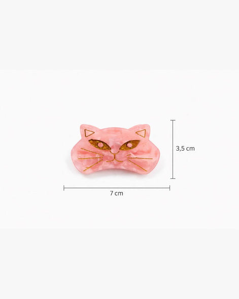 Kedi Şekilli Saç Tokası – Parlak Reçine Sevimli Tasarım