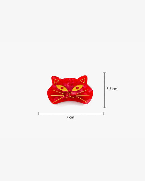 Kedi Şekilli Saç Tokası – Parlak Reçine Sevimli Tasarım