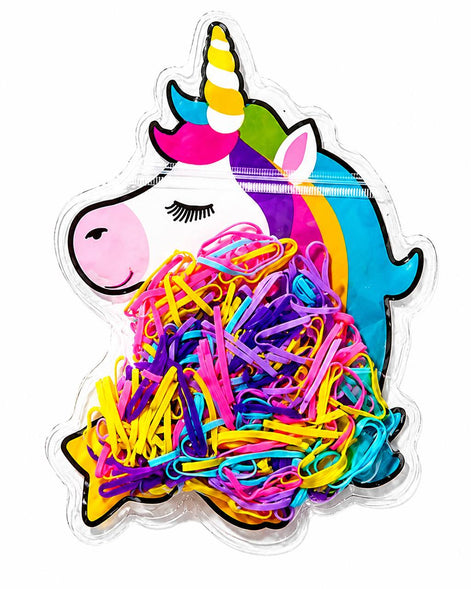 Unicorn Figürlü Renkli Çocuk Saç Lastiği Seti