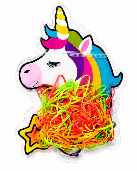 Unicorn Figürlü Renkli Çocuk Saç Lastiği Seti