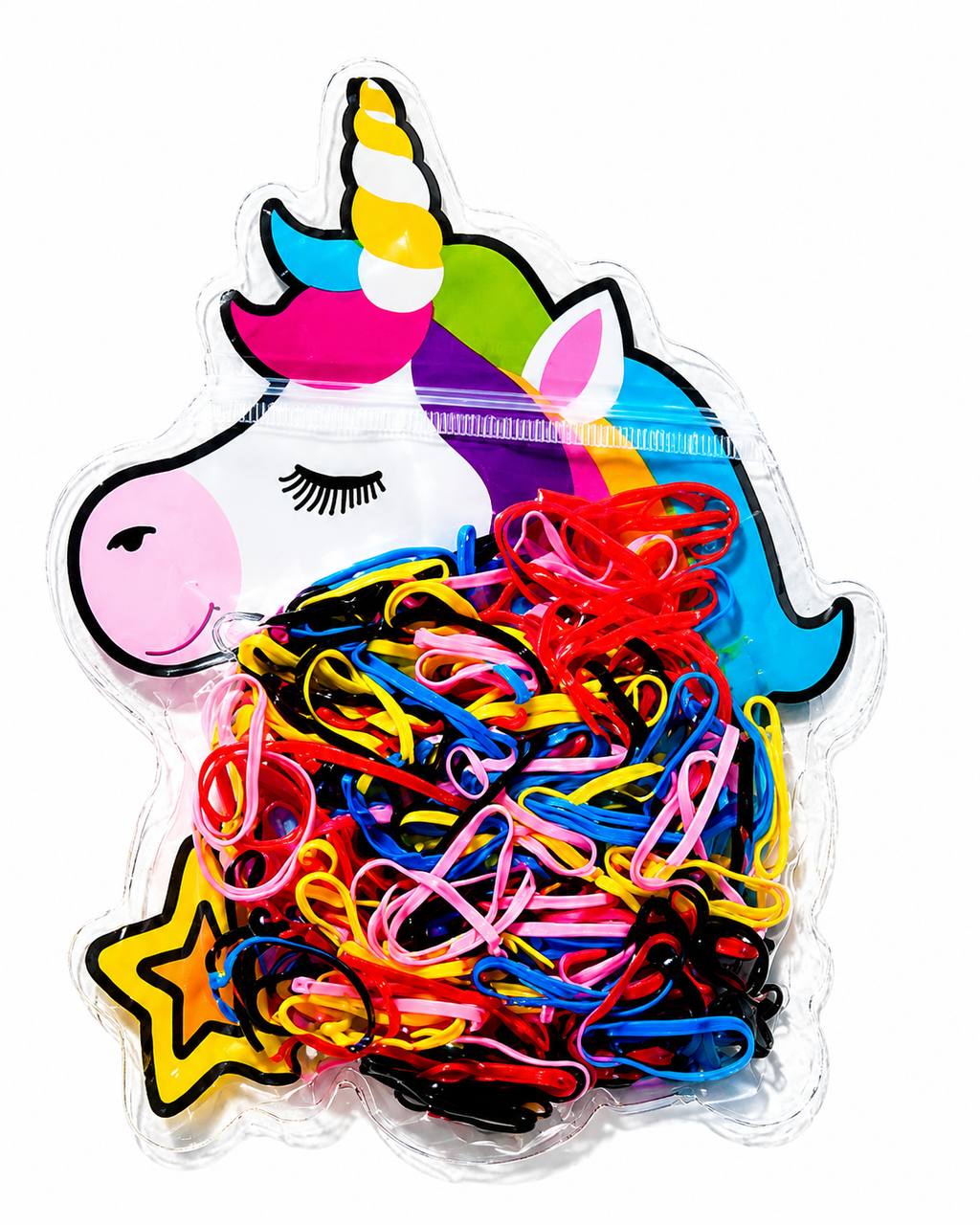 Unicorn Figürlü Renkli Çocuk Saç Lastiği Seti