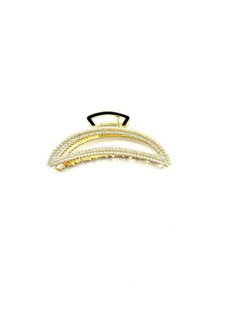 Taşlı Gold Saç Mandalı