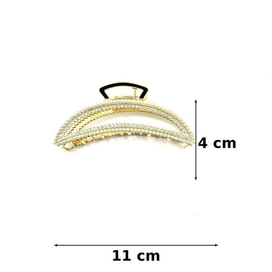 Taşlı Gold Saç Mandalı