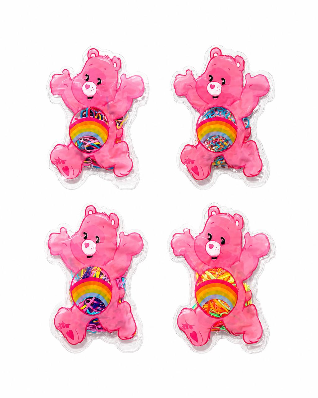 Pembe Ayıcık Figürlü Renkli Çocuk Saç Lastiği Seti