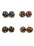Gold Desenli Yuvarlak Küpe