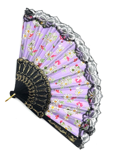 Vintage Çiçekli Dantel Yelpaze