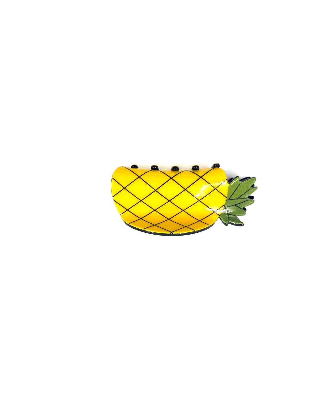 Ananas Saç Pençe Klipsi – Eğlenceli Meyve Tasarımlı Asetat Saç Aksesuarı