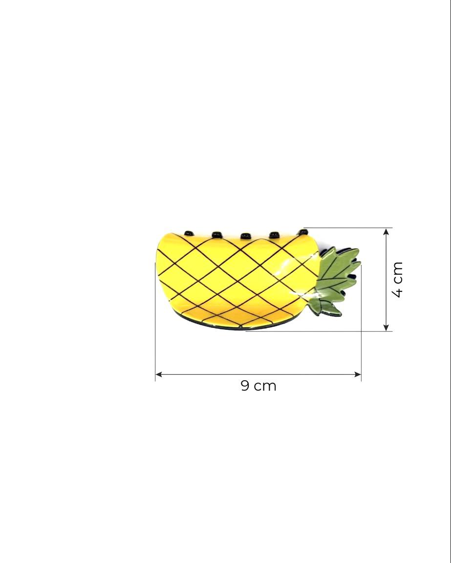 Ananas Saç Pençe Klipsi – Eğlenceli Meyve Tasarımlı Asetat Saç Aksesuarı