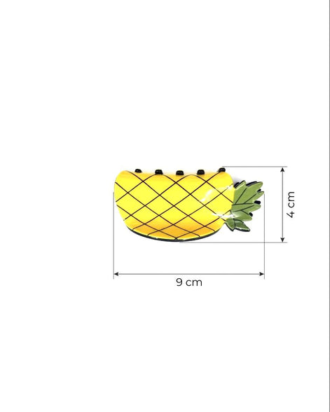 Ananas Saç Pençe Klipsi – Eğlenceli Meyve Tasarımlı Asetat Saç Aksesuarı