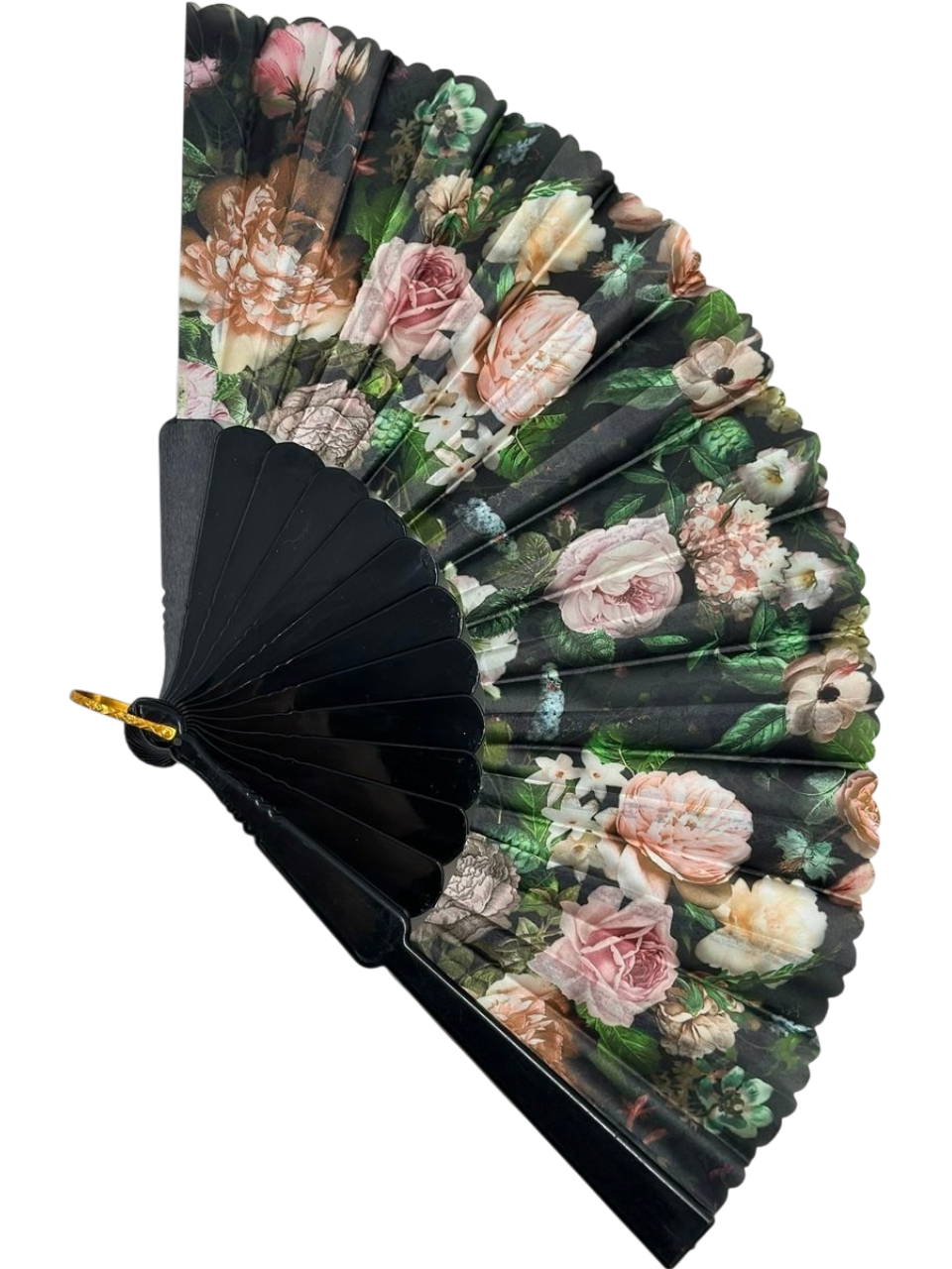 Renkli Çiçekli Katlanır Yelpaze – Zarif Sanatsal Yazlık Yelpaze