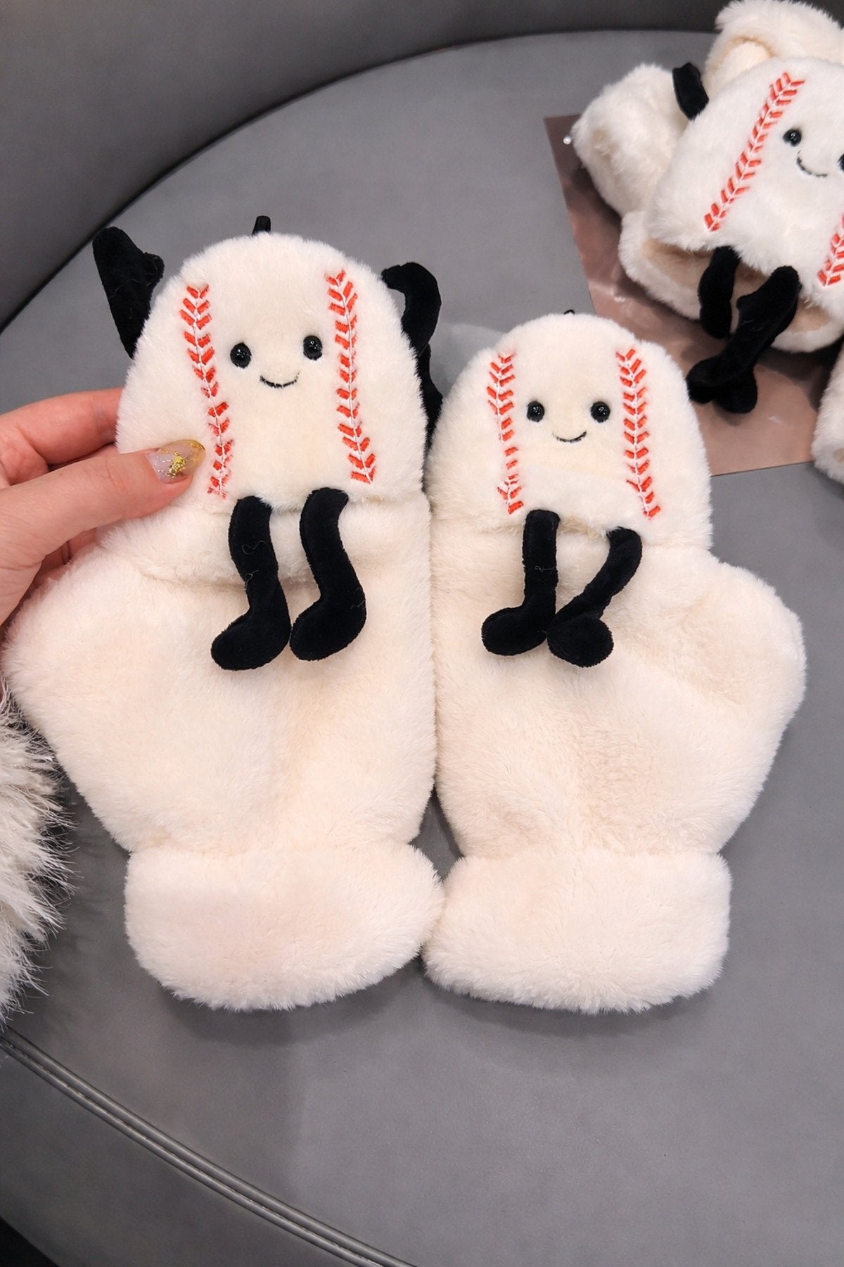Parmaksız & Kapaklı, Sıcak Tutucu, Yumuşak Peluş Kadın Eldiven