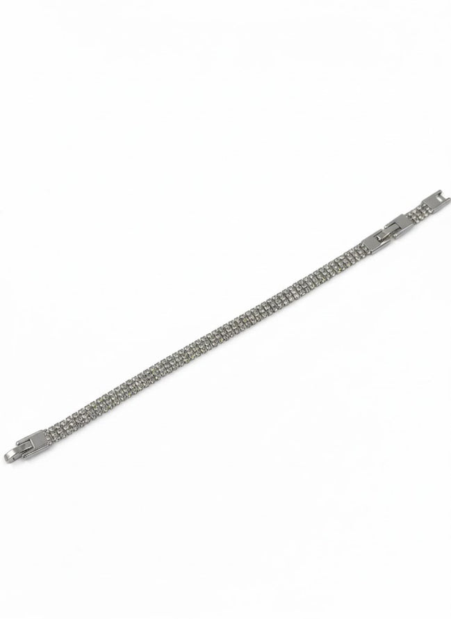 Silver Cubic Zirconia Bracelet – MODA Accessories